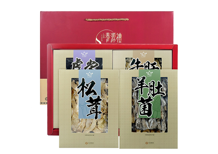 干菌礼盒菌子之约礼盒（1牛1虎1松1羊）